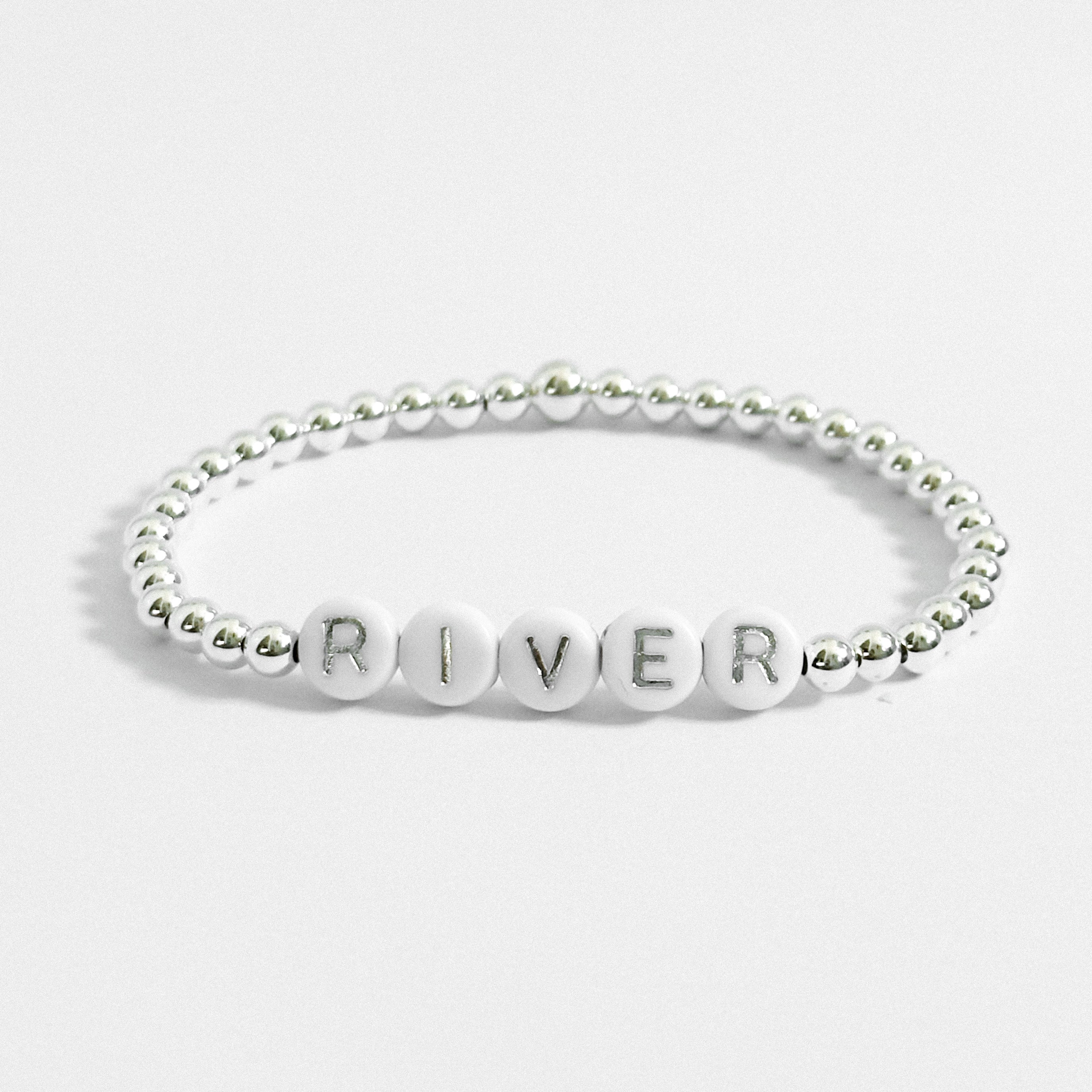 Sterling silver on sale personalised bracelet