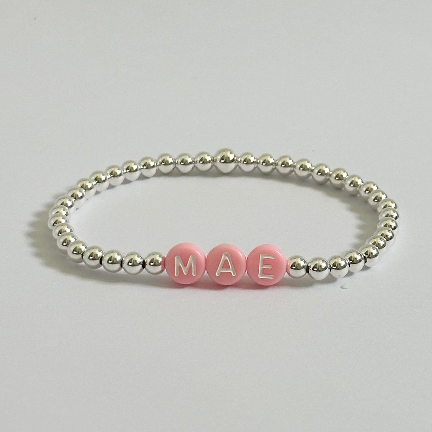 Colourful Sterling Silver Name Bracelet