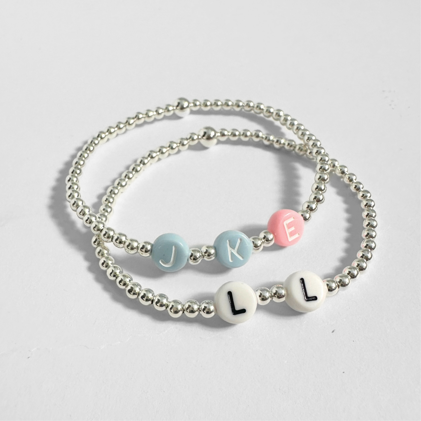 Tiny Bead Personalised Initials Bracelet