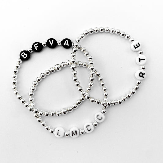 Personalised Initials ‘Family’ Sterling Silver Bracelet