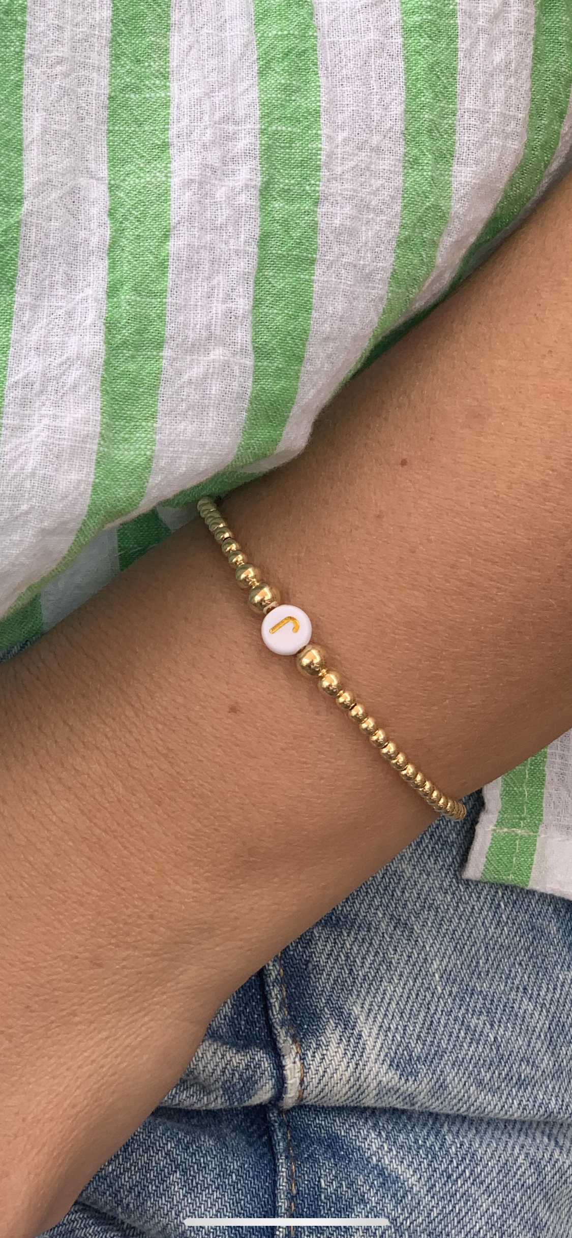 Single Initial Bracelet